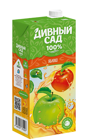 Упаковка 1 литр, напиток Дивный Сад со вкусом - Яблоко