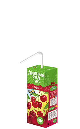 Упаковка 200 мл., напиток Дивный Сад со вкусом - Вишня