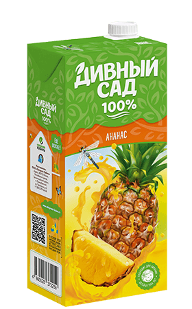 Упаковка 1 литр, напиток Дивный Сад со вкусом - Ананас