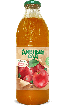 Напиток из кубанских яблок в стеклянной бутылке 1 литр