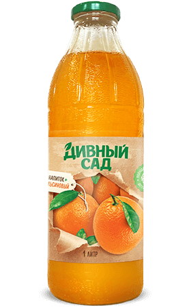 Напиток апельсиновый в стеклянной бутылке 1 литр