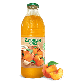 Напиток персиковый в стеклянной бутылке 1 литр