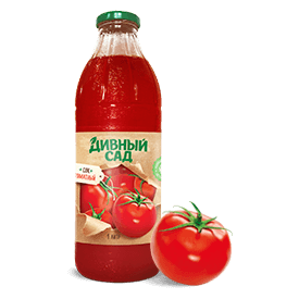 Сок томатный в стеклянной бутылке 1 литр