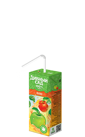 Упаковка 0,2 литра, нектар Дивный Сад - Яблоко