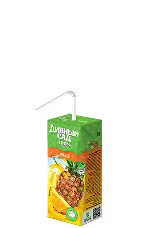 Упаковка 0,2 литра, нектар Дивный Сад - Ананас